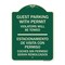 Signmission Guest Parking with Permit Violators Will Be Towed Estacionamento De Visita Con Permis, G-1824-23926 A-DES-G-1824-23926 - alternate 1